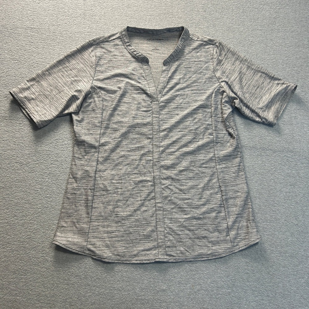 Port Authority Polo Golf Work Shirt Womens Large Gray Heather Performance Top